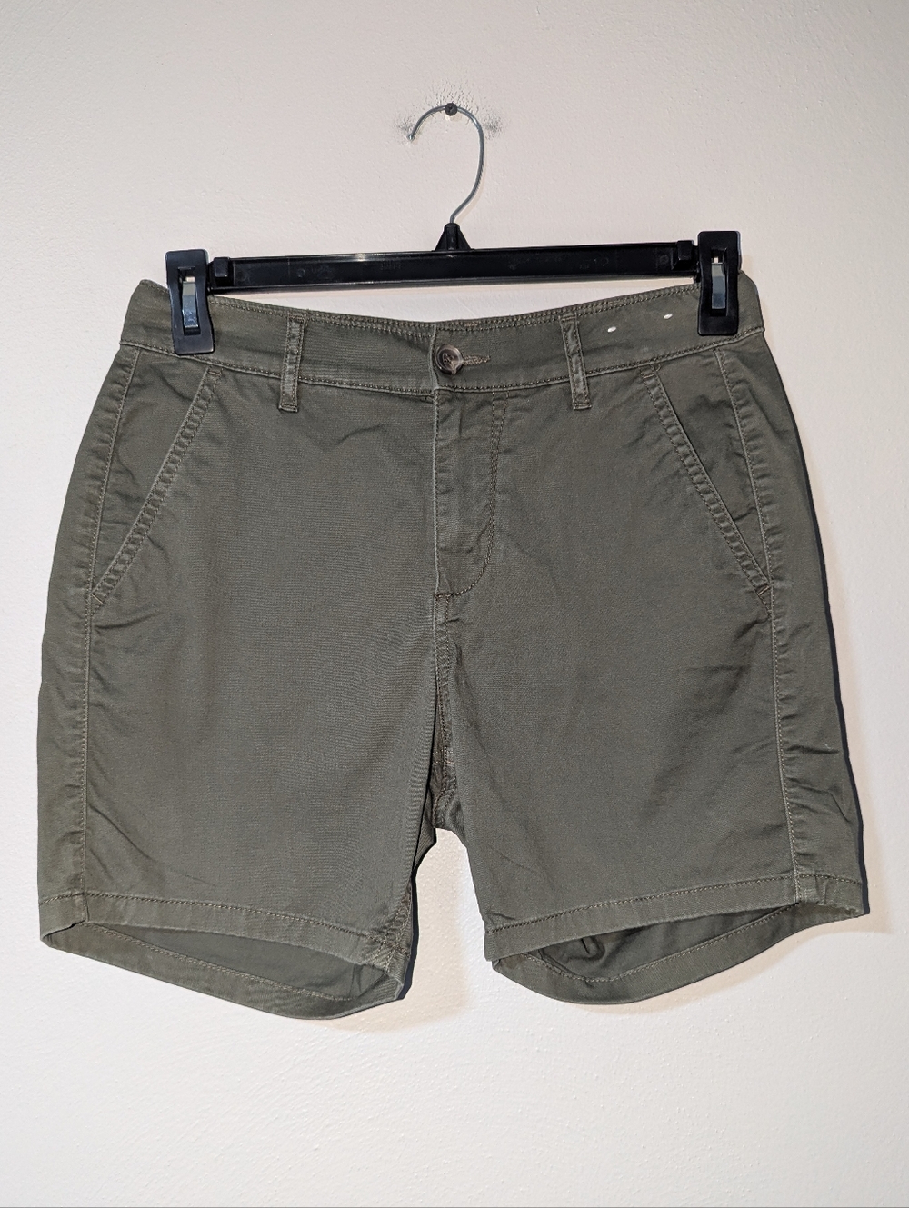 6 Express Bermuda Mid Rise Shorts in Green